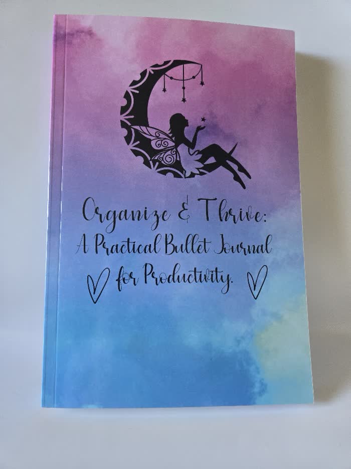 An early Marie Gems bullet journal product, 'Organize & Thrive'